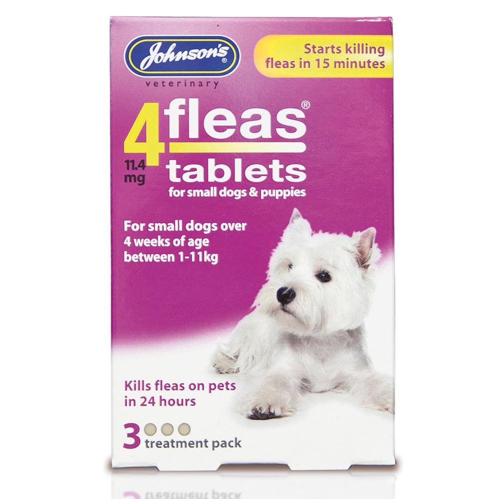 JVP 4Fleas Tablets Puppies & Small Dog 3 x 11.4mg (<11kg) | Luxury Home Accessories | Heulog Glow