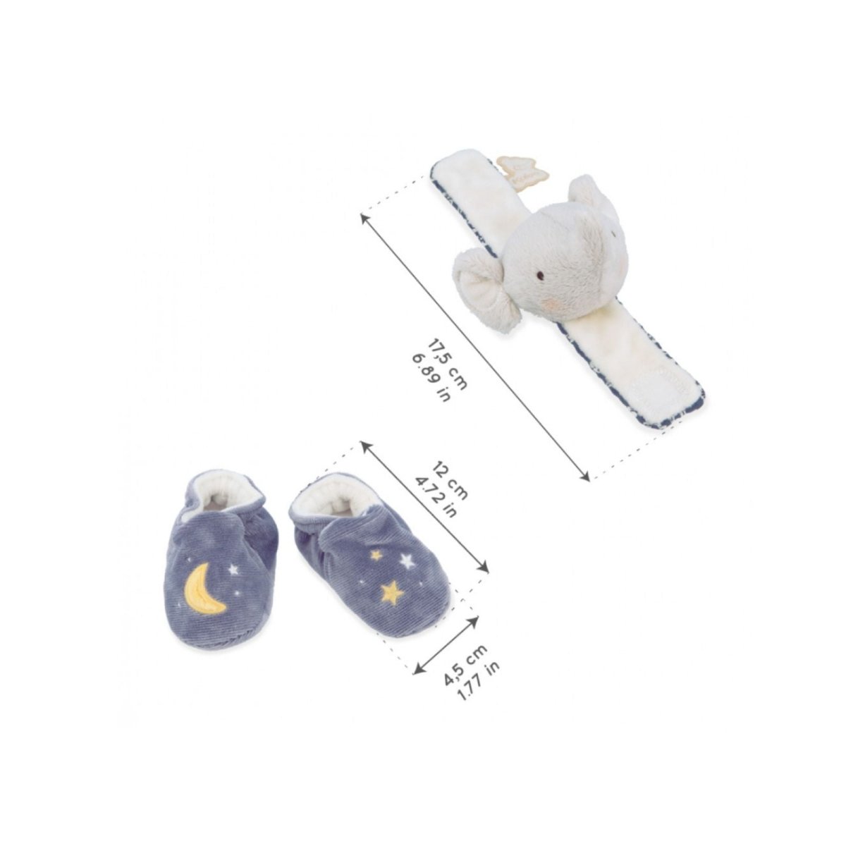Kaloo Rattle & Slippers - Elephant | Luxury Home Accessories | Heulog Glow