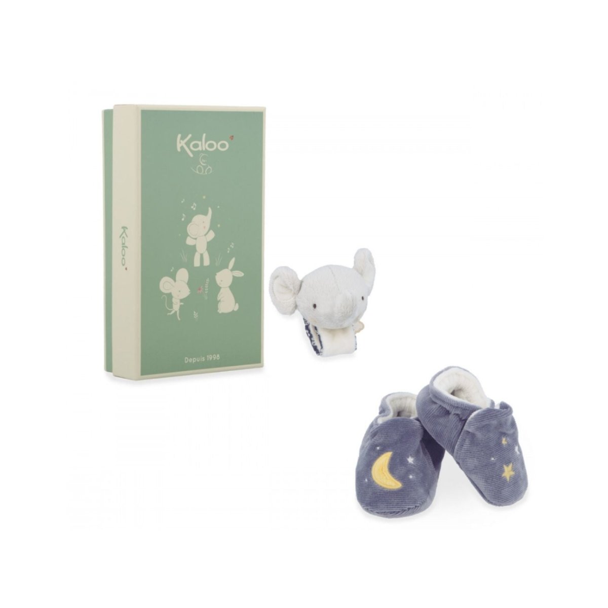 Kaloo Rattle & Slippers - Elephant | Luxury Home Accessories | Heulog Glow