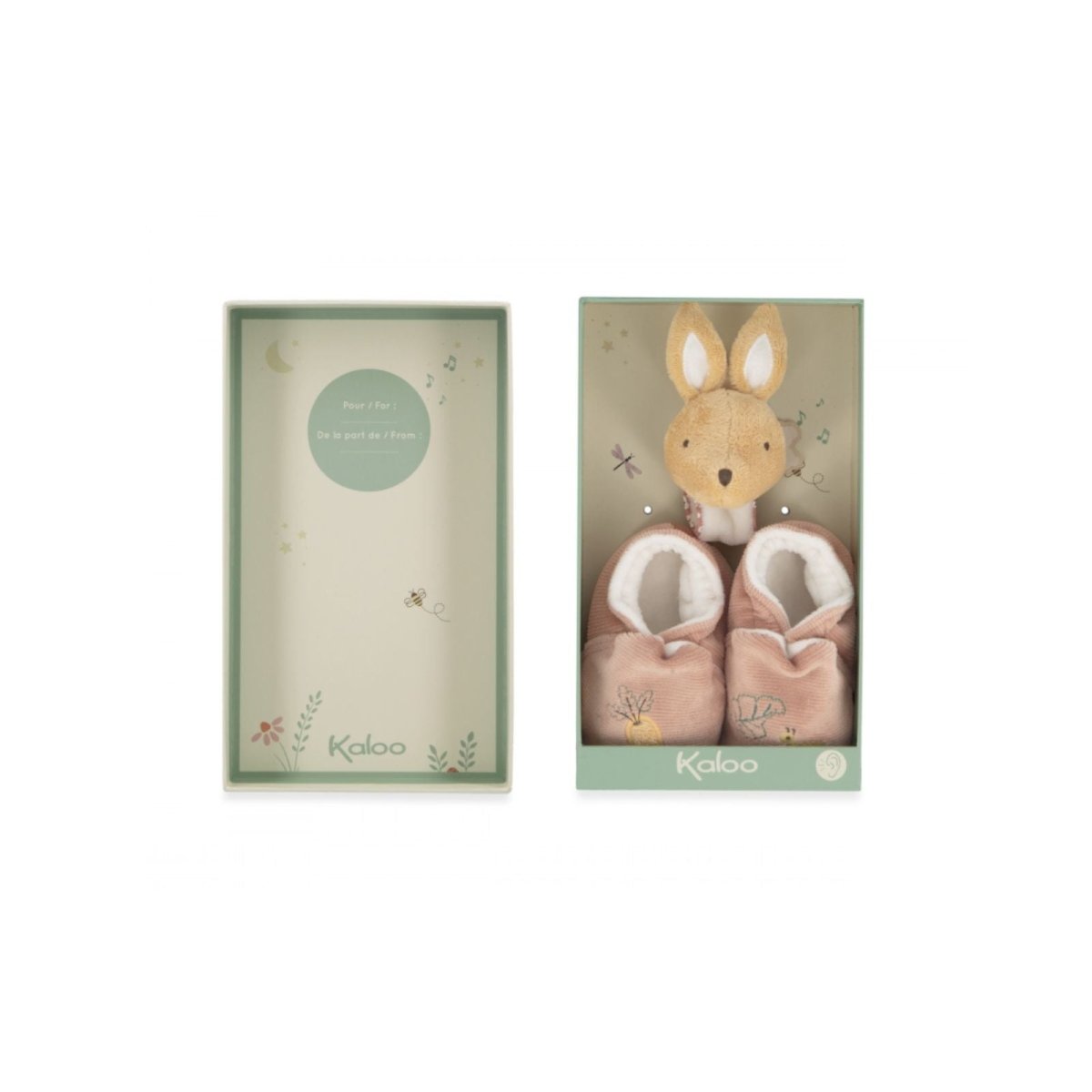 Kaloo Rattle & Slippers - Rabbit | Luxury Home Accessories | Heulog Glow