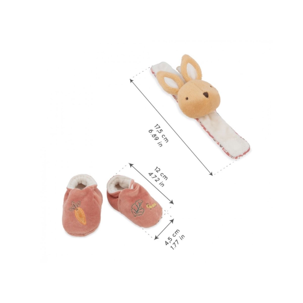 Kaloo Rattle & Slippers - Rabbit | Luxury Home Accessories | Heulog Glow