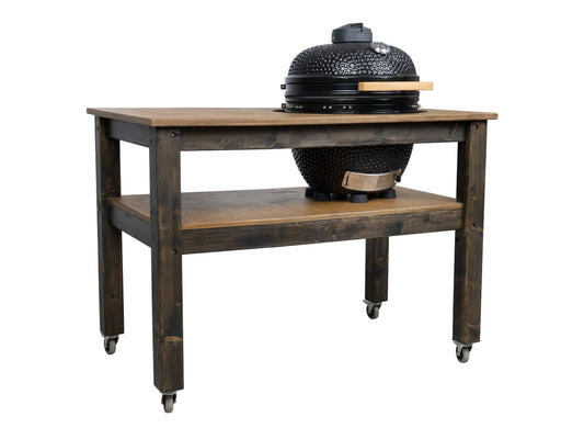 BBQ Space Outdoor Kitchen Islands, for Kamado Joe (Classic Joe I) Ceramic smoker (1.6m Length, with wheels)