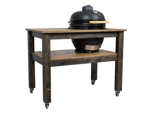 BBQ Space Outdoor Kitchen Islands, for Kamado Egg (Large) Ceramic smoker (1.2m Length, with wheels)
