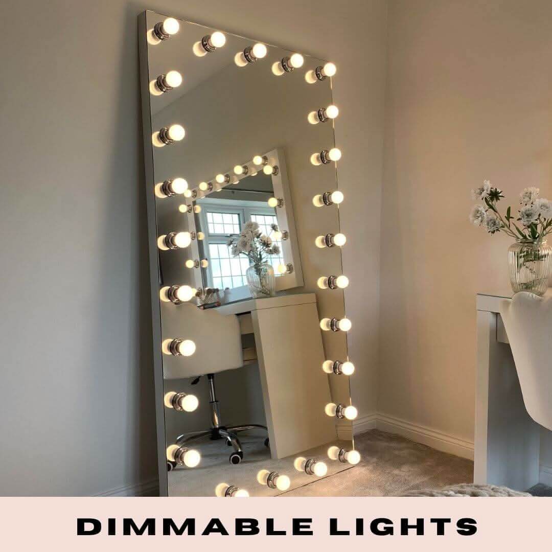 Keira Full Length Hollywood Mirror XXL 170x87cm | Luxury Home Accessories | Heulog Glow