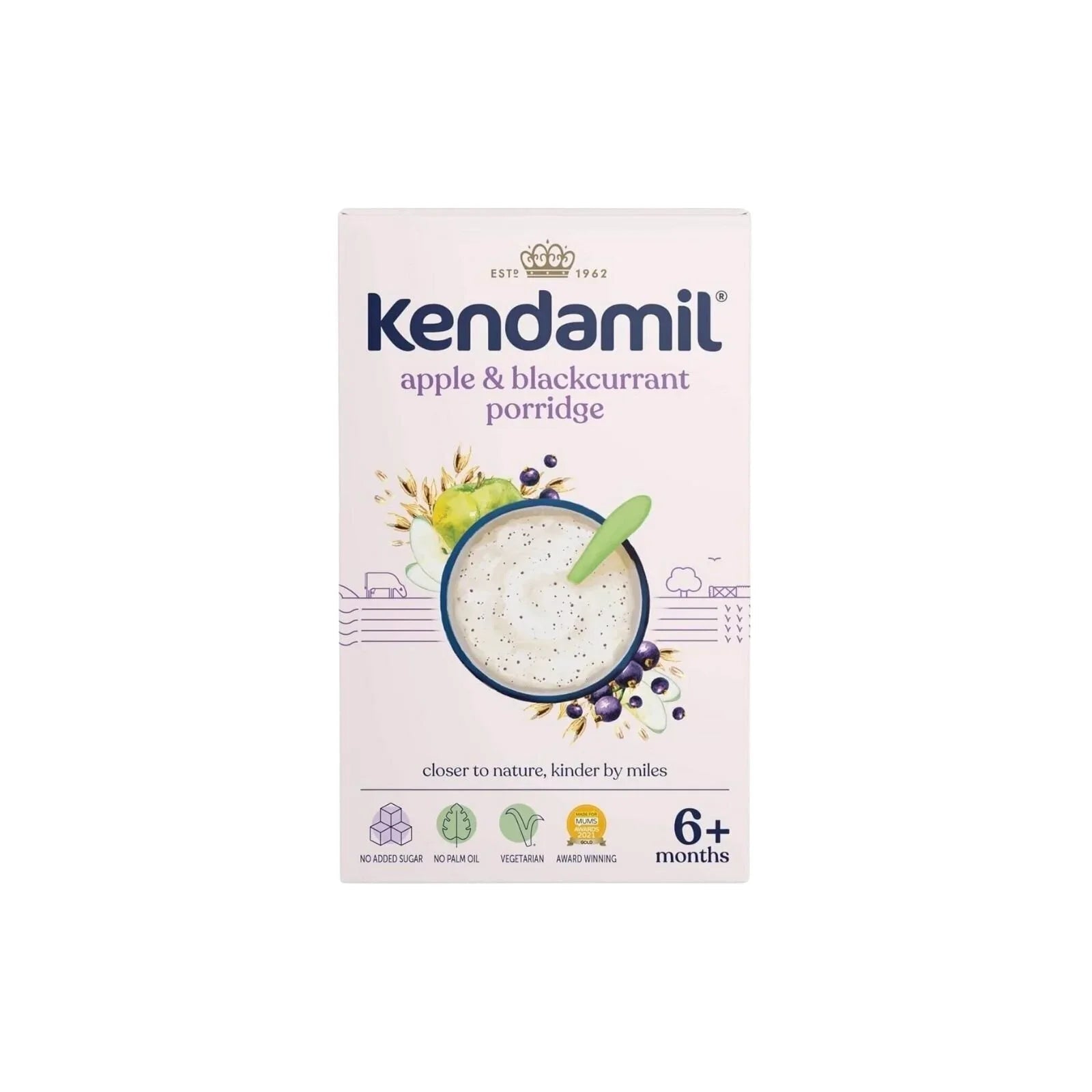 Kendamil Apple & Blackcurrant Porridge 6+ months 150g | Luxury Home Accessories | Heulog Glow