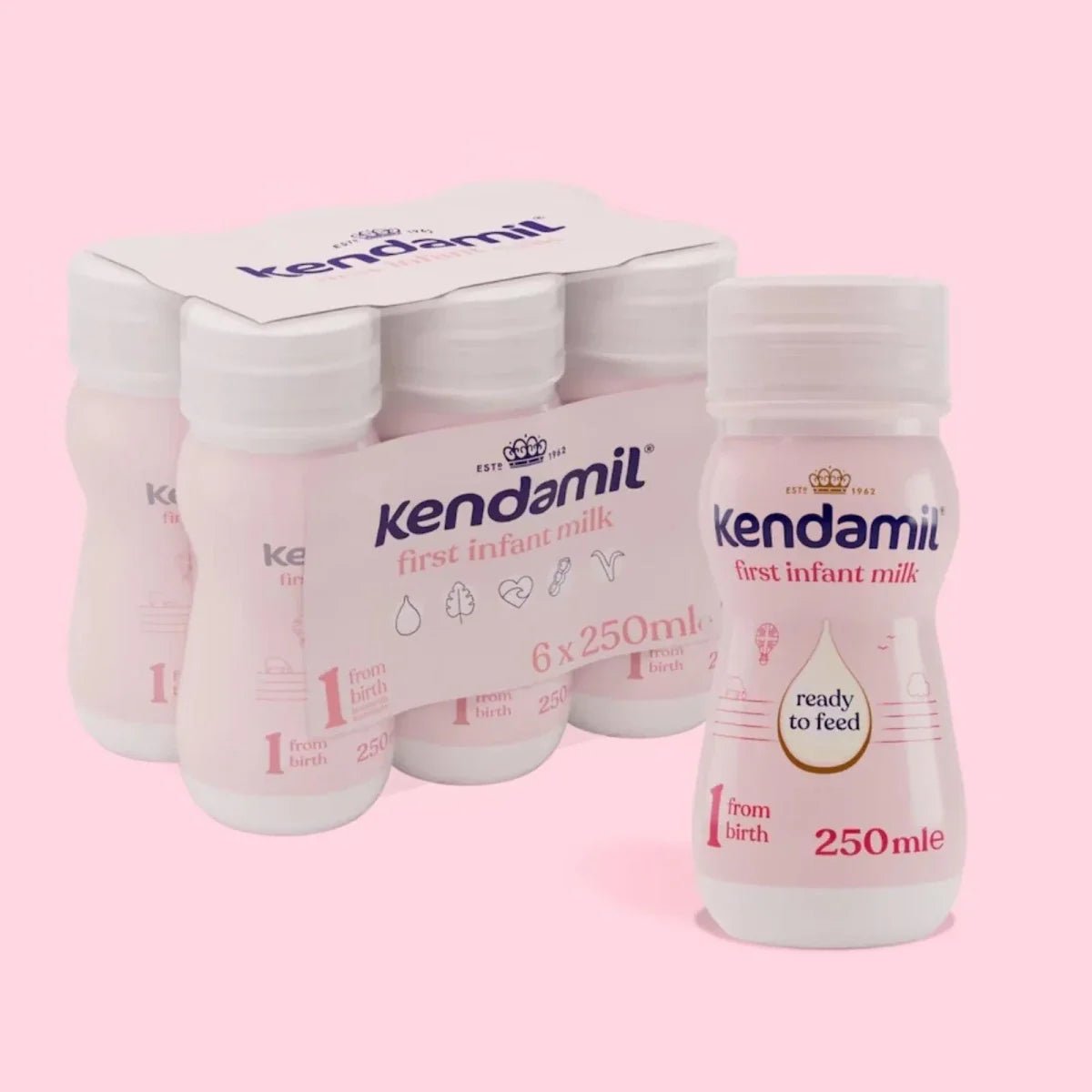 Kendamil Ready To Feed Stage 1 First Infant Milk from Birth 1500ml (6x250ml) | Luxury Home Accessories | Heulog Glow
