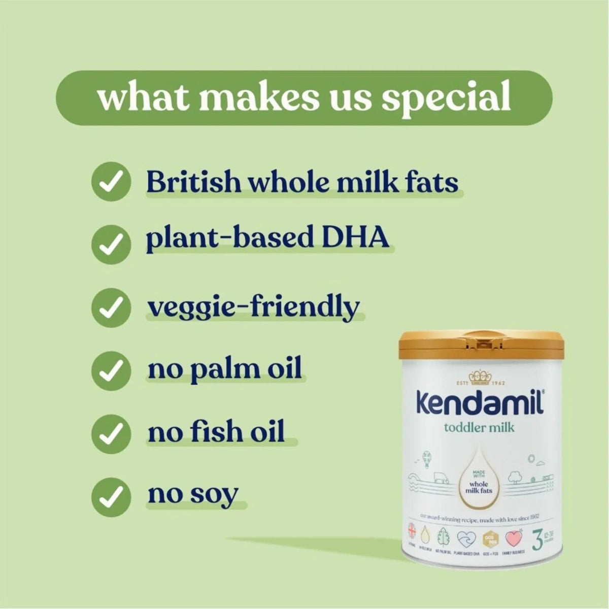 Kendamil Stage 3 Toddler Milk Formula 12-36 months 800g | Luxury Home Accessories | Heulog Glow