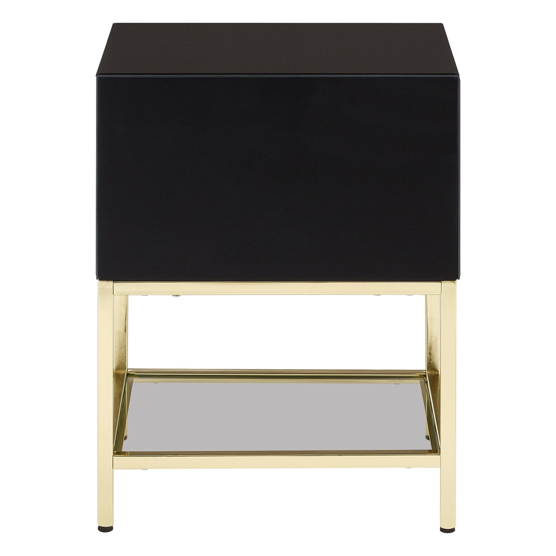 Kensington Townhouse Black 2 Drawer Side Table | Luxury Home Accessories | Heulog Glow