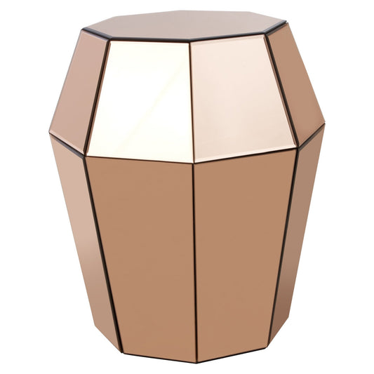 Kensington Townhouse Rose Gold Finish Side Table. | Luxury Home Accessories | Heulog Glow