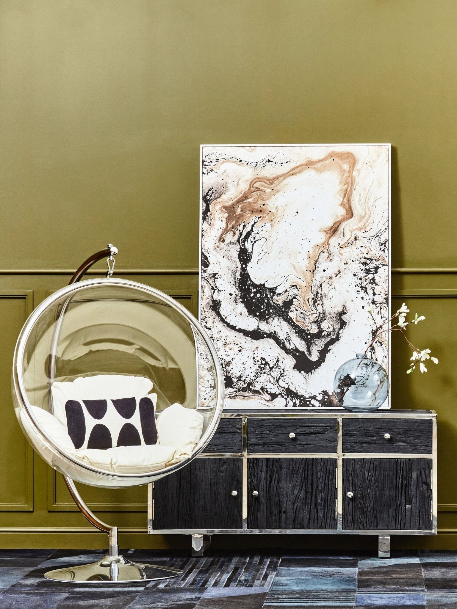 Kerala Black Recycled Wood Sideboard | Luxury Home Accessories | Heulog Glow