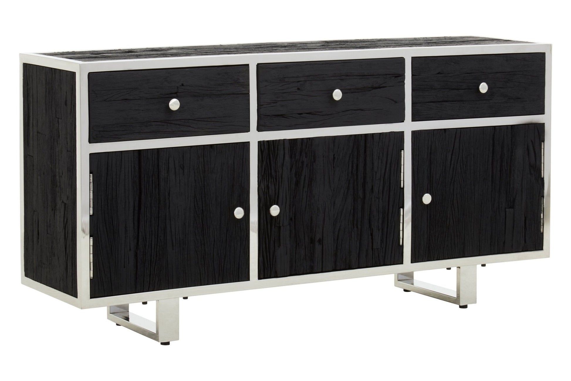 Kerala Black Recycled Wood Sideboard | Luxury Home Accessories | Heulog Glow