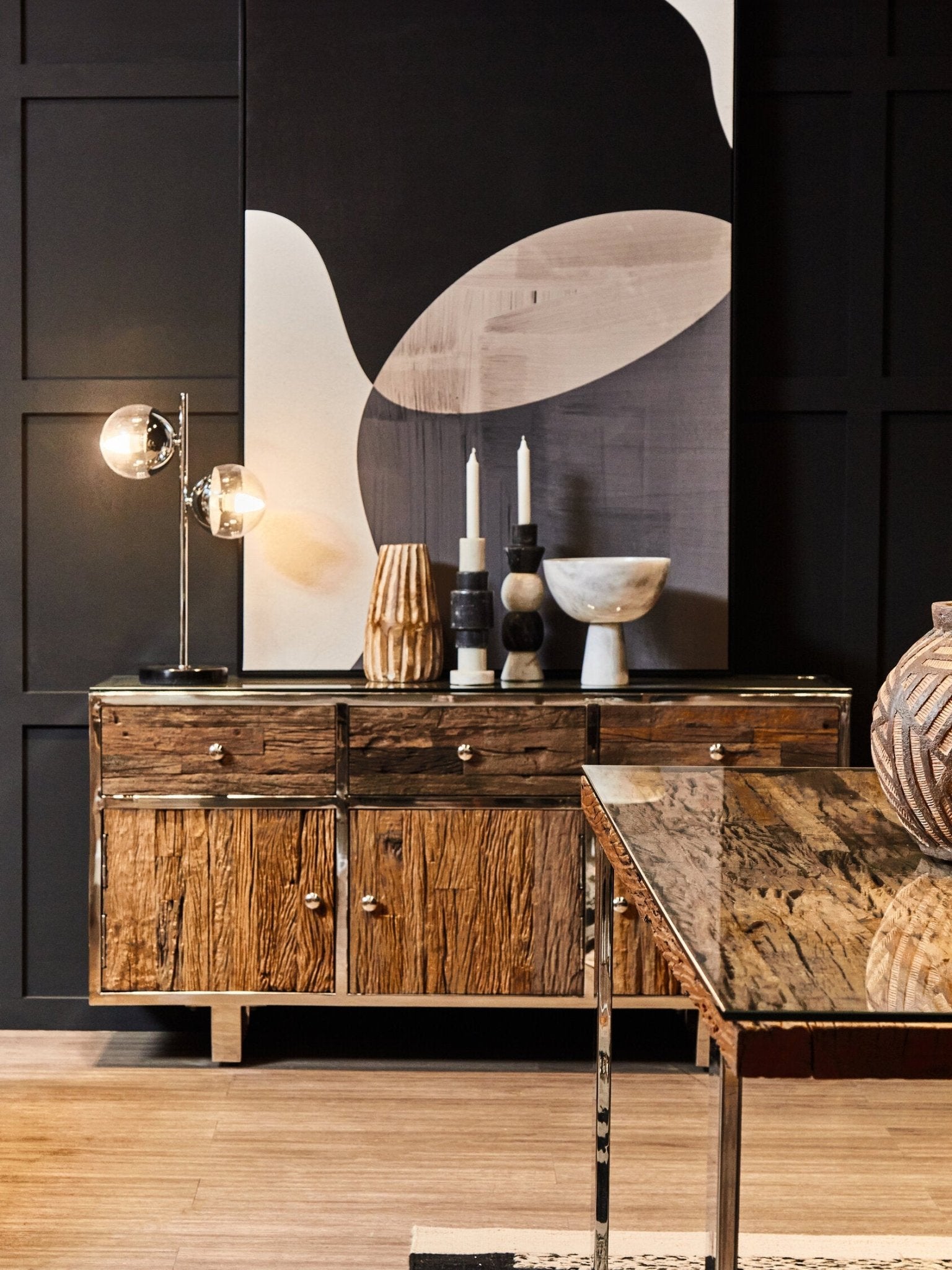 Kerala Natural Recycled Wood Sideboard | Luxury Home Accessories | Heulog Glow