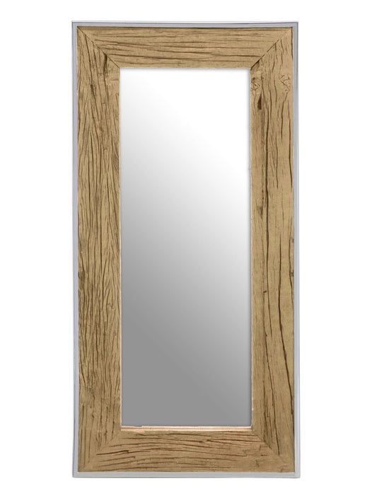 Kerala Natural Wood Rectangular Wall Mirror | Luxury Home Accessories | Heulog Glow