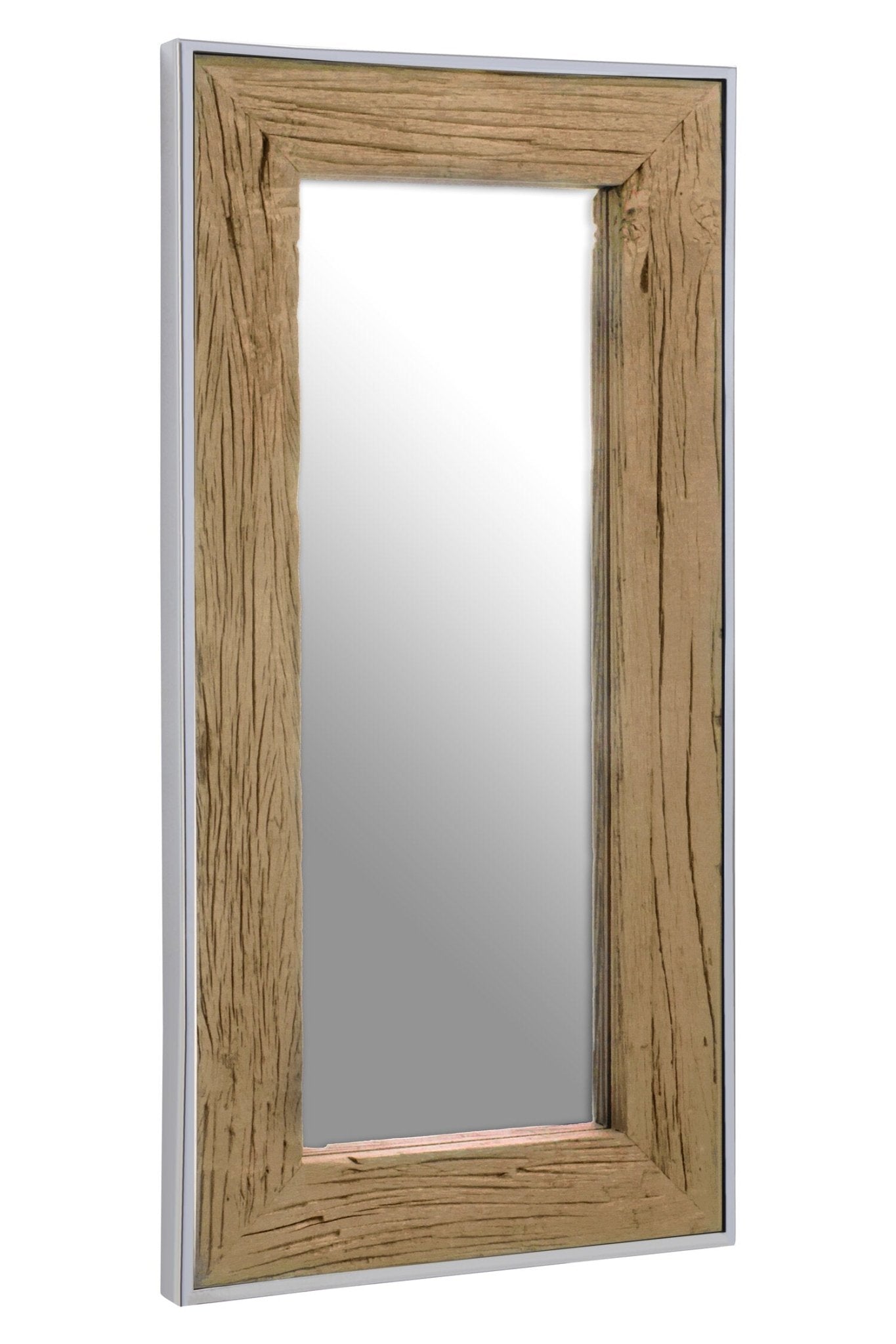 Kerala Natural Wood Rectangular Wall Mirror | Luxury Home Accessories | Heulog Glow