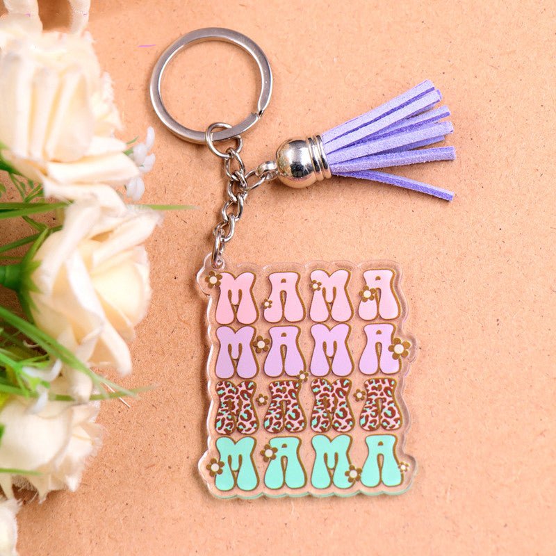 Keychain Mother's Day Gift Glitter Floral Acrylic | Luxury Home Accessories | Heulog Glow