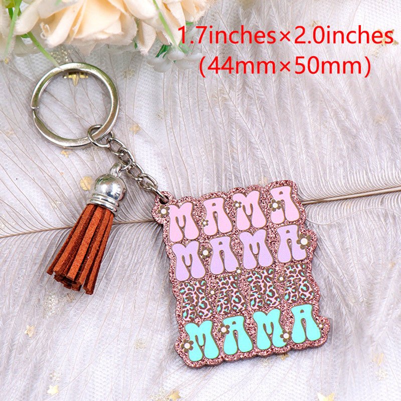 Keychain Mother's Day Gift Glitter Floral Acrylic | Luxury Home Accessories | Heulog Glow