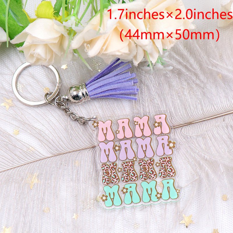 Keychain Mother's Day Gift Glitter Floral Acrylic | Luxury Home Accessories | Heulog Glow