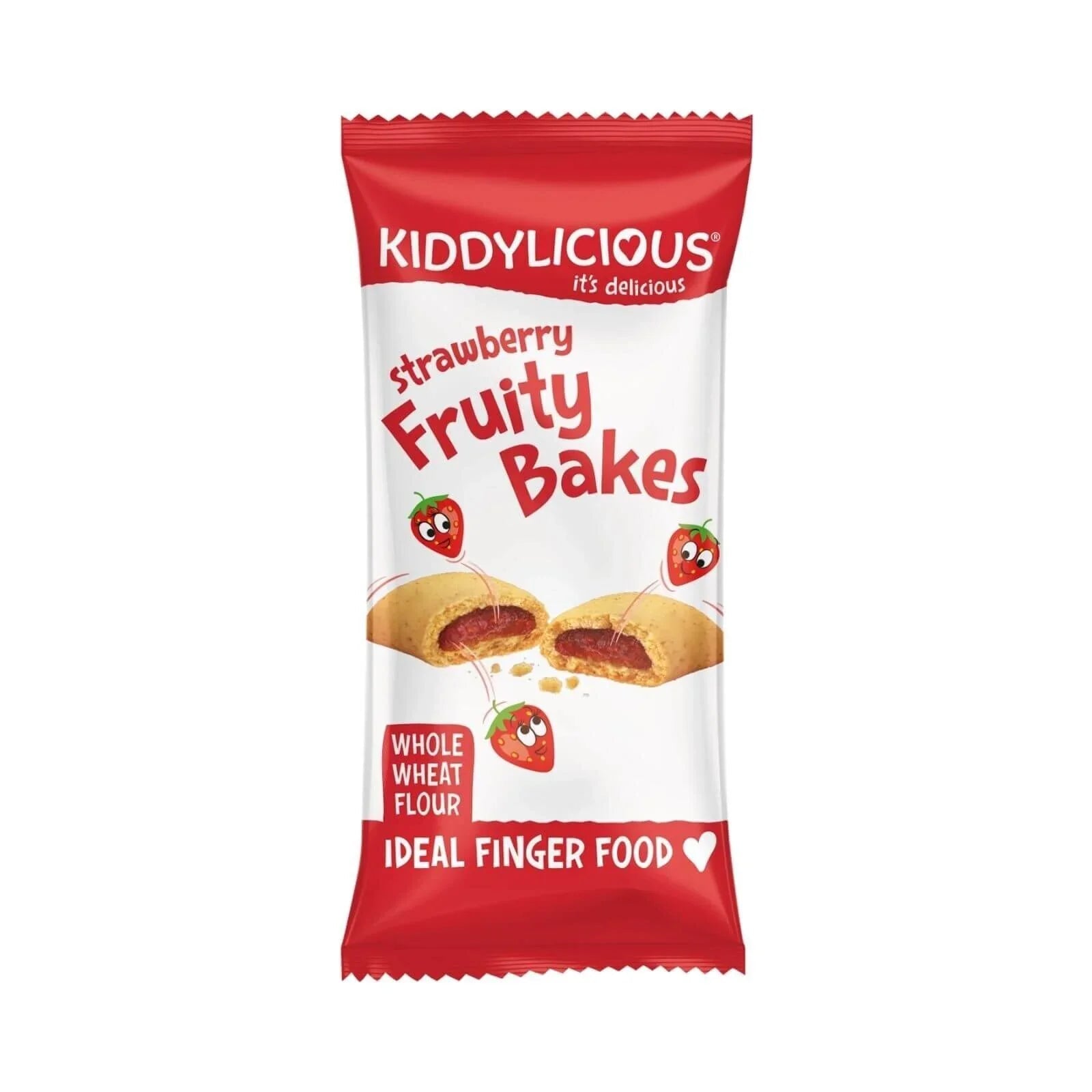 Kiddylicious Strawberry Fruity Bakes 12+ months 132g (6x22g) | Luxury Home Accessories | Heulog Glow
