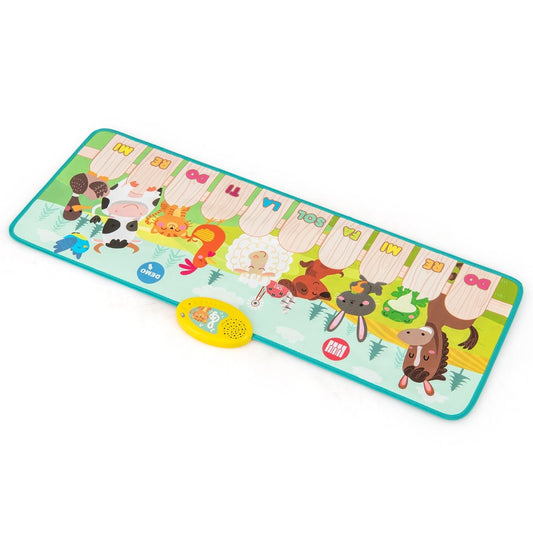 Kids Musical Animal Farm Mat with 10 Piano Keys and 10 Built-in Songs