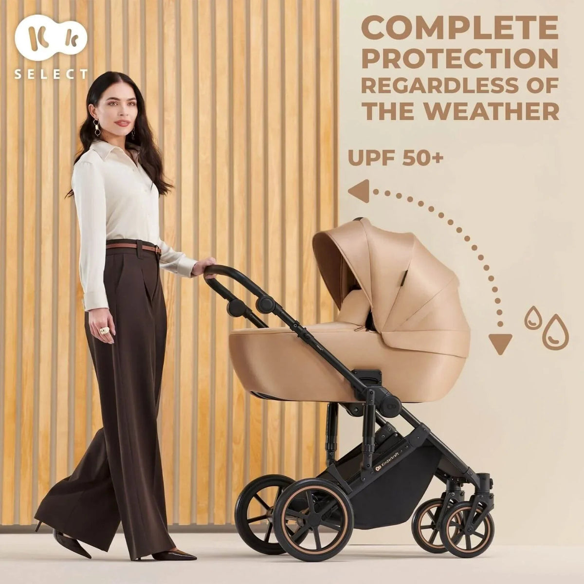 Kinderkraft 3-in-1 Mink Pro Prime 2 Travel System with Car Seat - Shadow Grey | Luxury Home Accessories | Heulog Glow
