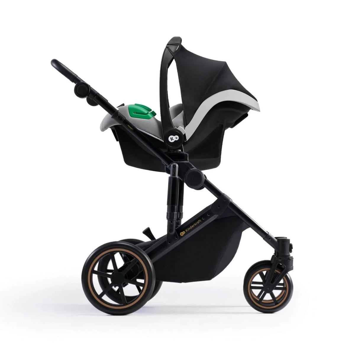 Kinderkraft 3-in-1 Mink Pro Prime 2 Travel System with Car Seat - Shadow Grey | Luxury Home Accessories | Heulog Glow