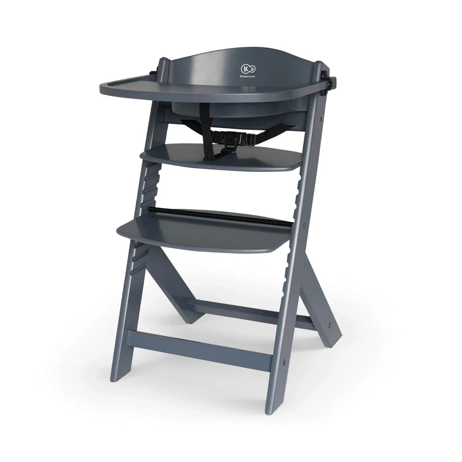 Kinderkraft Enock Wooden Highchair - Full Grey | Luxury Home Accessories | Heulog Glow