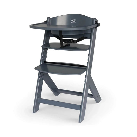 Kinderkraft Enock Wooden Highchair - Full Grey | Luxury Home Accessories | Heulog Glow