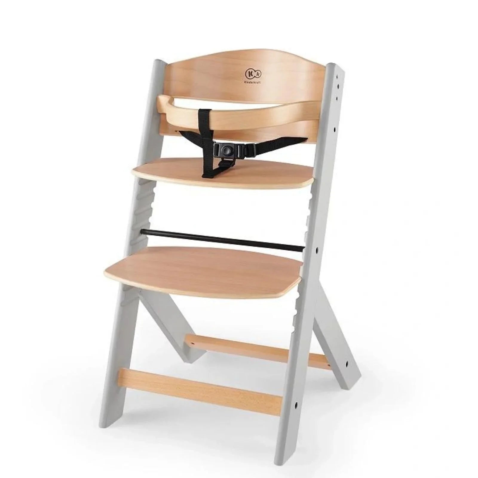 Kinderkraft Enock Wooden Highchair - Wooden Grey | Luxury Home Accessories | Heulog Glow