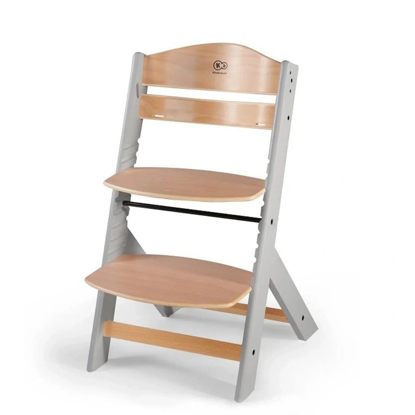 Kinderkraft Enock Wooden Highchair - Wooden Grey | Luxury Home Accessories | Heulog Glow