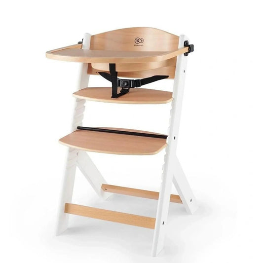 Kinderkraft Enock Wooden Highchair - Wooden White | Luxury Home Accessories | Heulog Glow