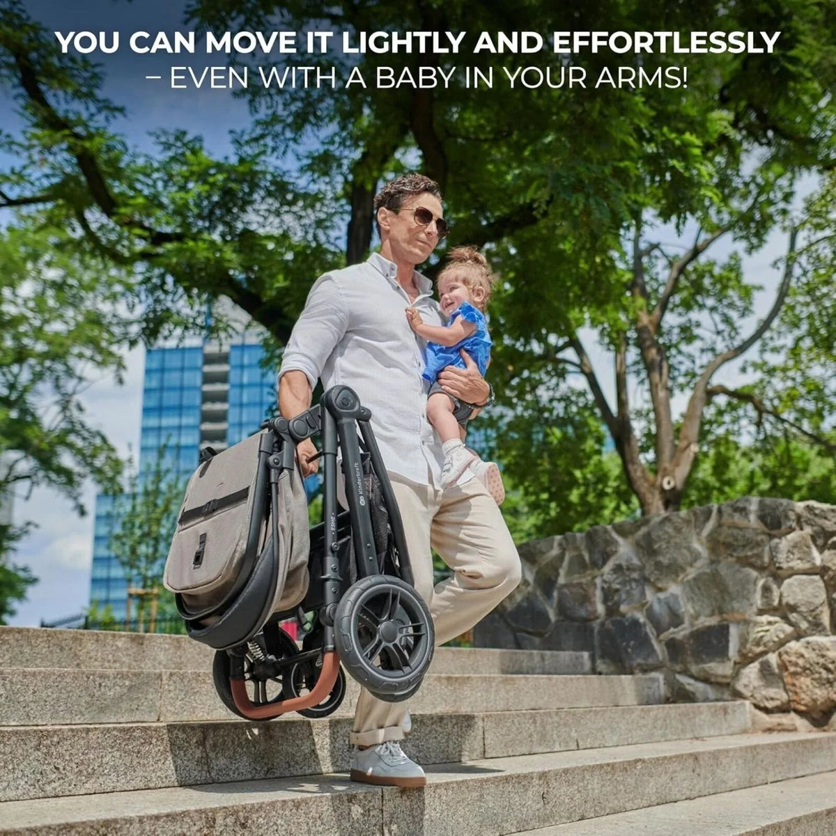 Kinderkraft Esme Pro 3-in-1 Travel System with Mink Pro Car Seat - Moonlight Grey | Luxury Home Accessories | Heulog Glow