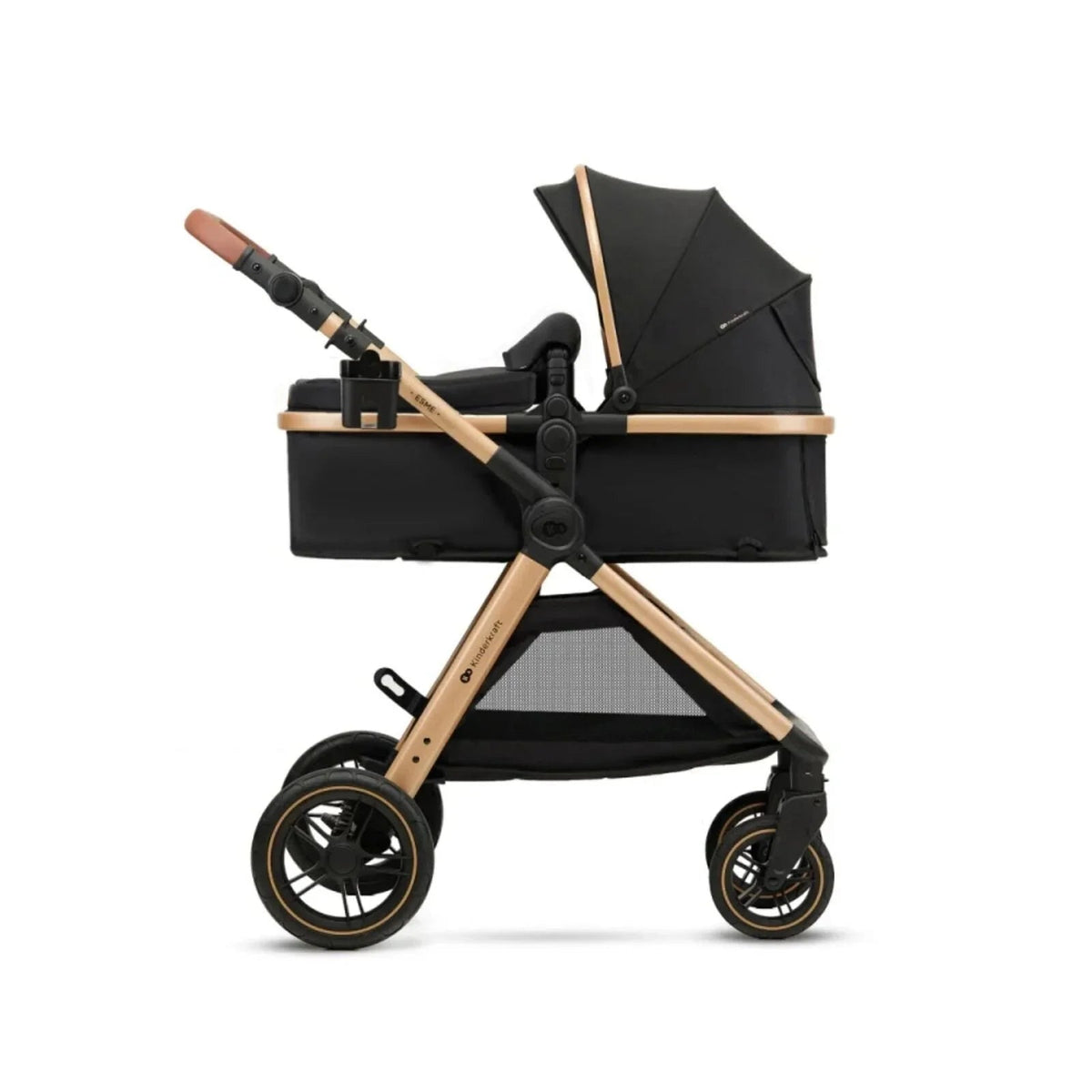 Kinderkraft Esme Pro 3-in-1 Travel System with Mink Pro Car Seat - Pure Black | Luxury Home Accessories | Heulog Glow