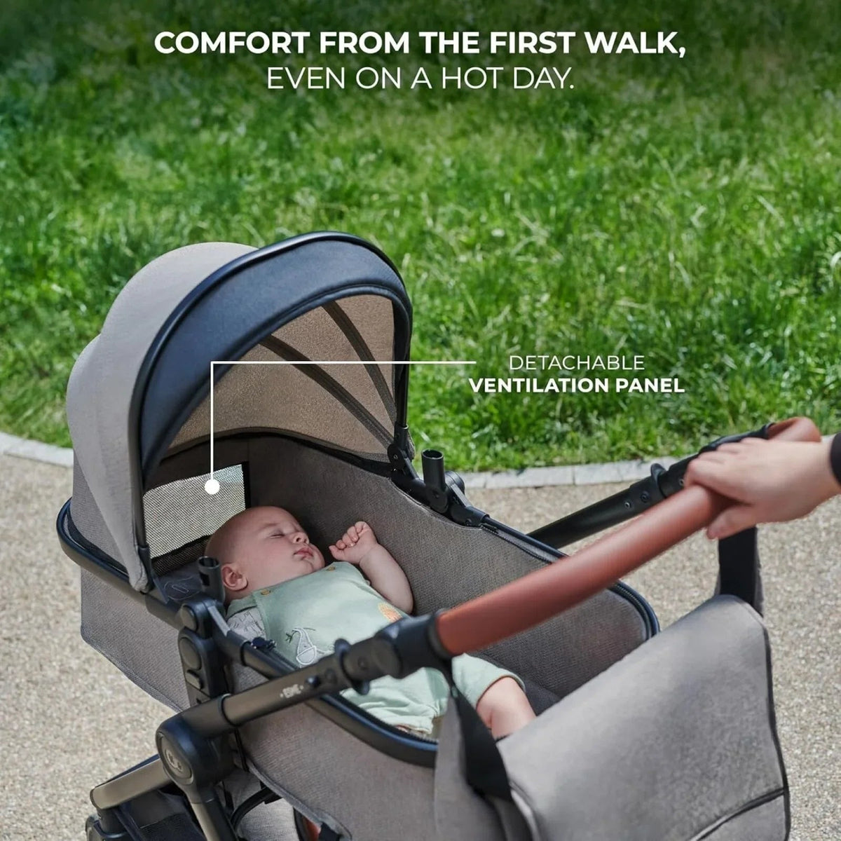 Kinderkraft Esme Pro 3-in-1 Travel System with Mink Pro Car Seat - Pure Black | Luxury Home Accessories | Heulog Glow
