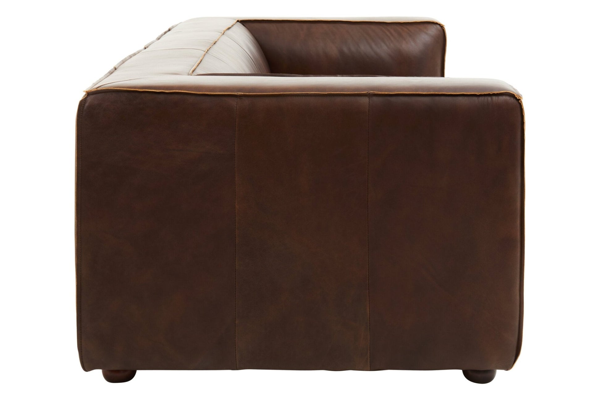 King Three Seater Antique Brown Leather Sofa | Luxury Home Accessories | Heulog Glow