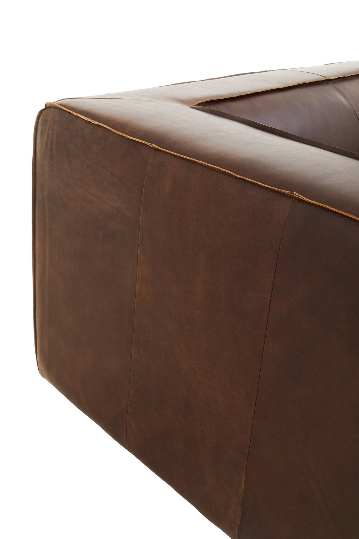King Three Seater Antique Brown Leather Sofa | Luxury Home Accessories | Heulog Glow