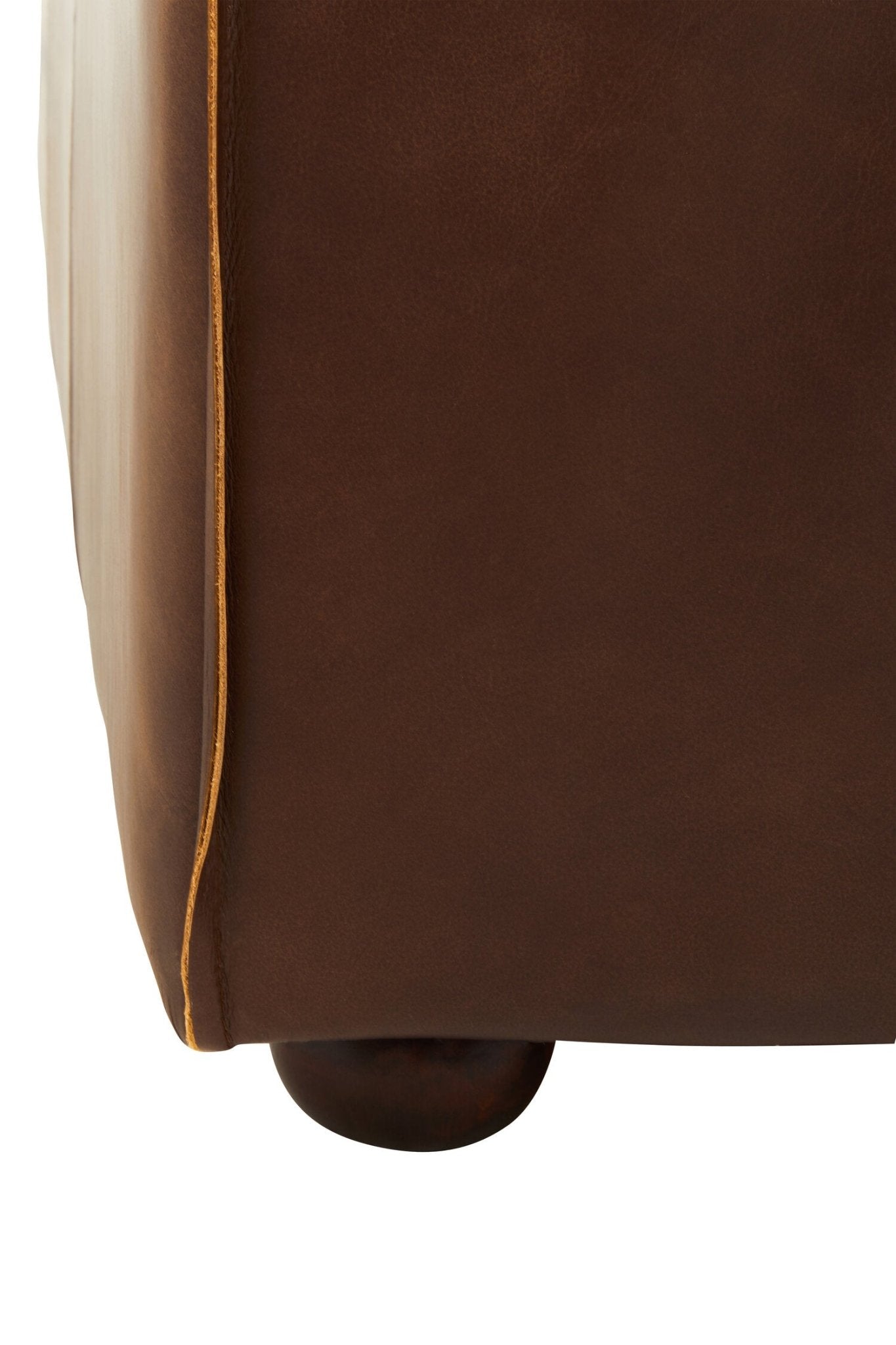 King Three Seater Antique Brown Leather Sofa | Luxury Home Accessories | Heulog Glow