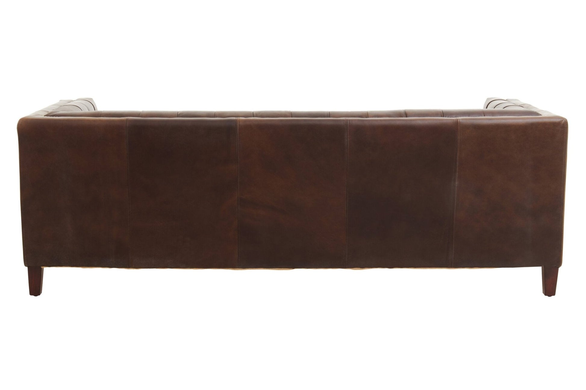 King Three Seater Dark Brown Leather Modern Chesterfield Sofa | Luxury Home Accessories | Heulog Glow
