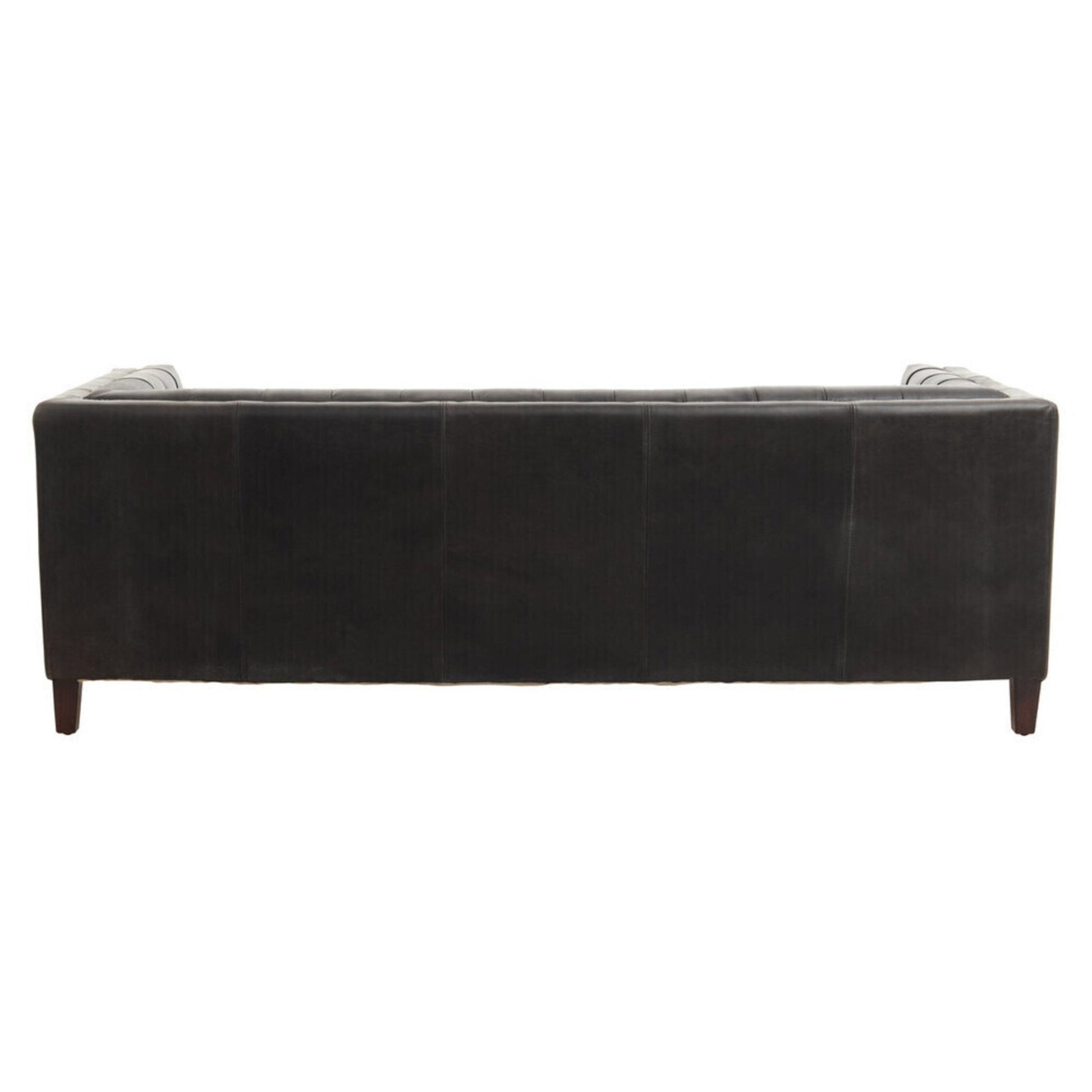 King Three Seater Modern Chesterfield Black Leather Sofa | Luxury Home Accessories | Heulog Glow