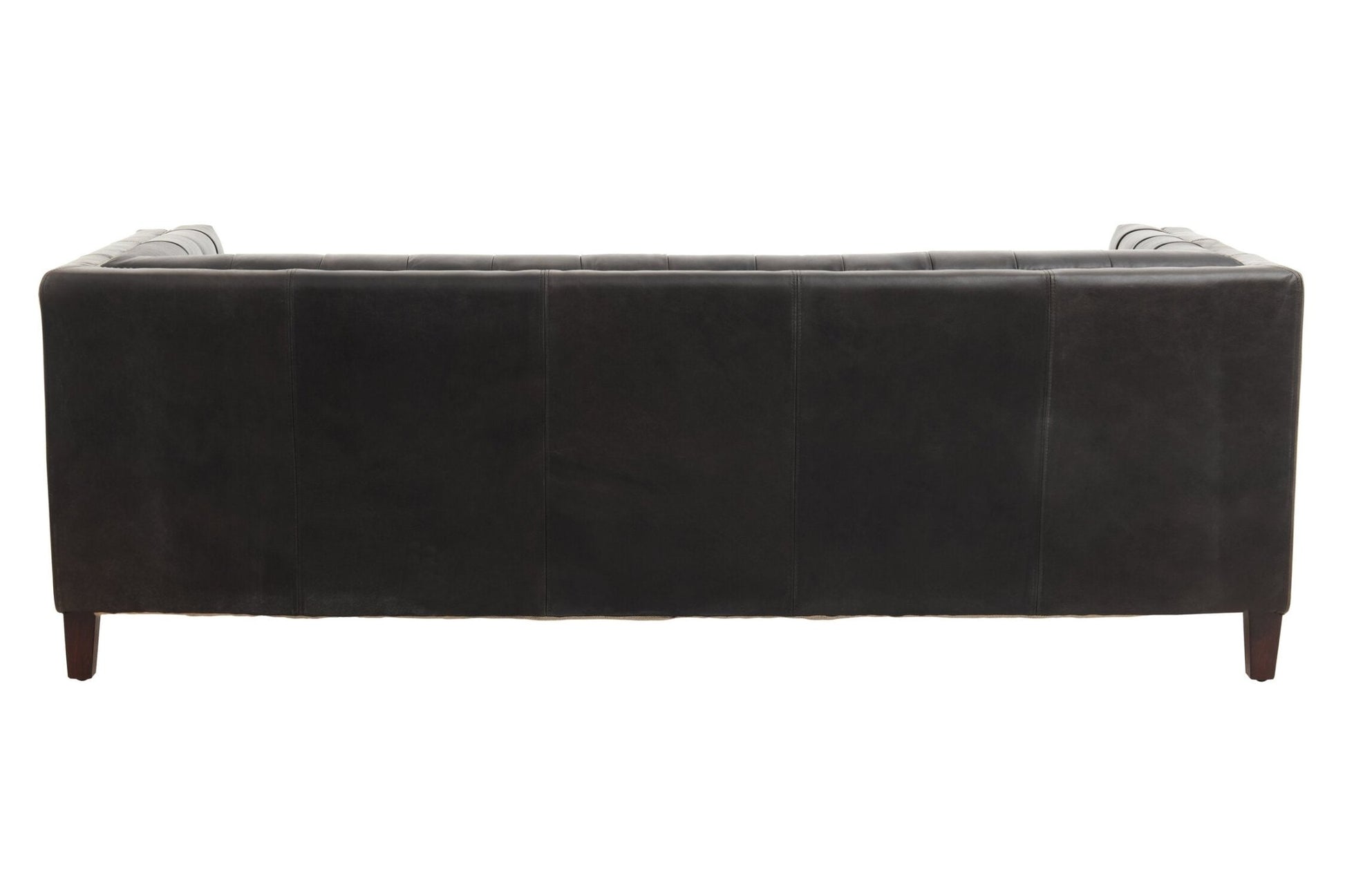 King Three Seater Modern Chesterfield Black Leather Sofa | Luxury Home Accessories | Heulog Glow