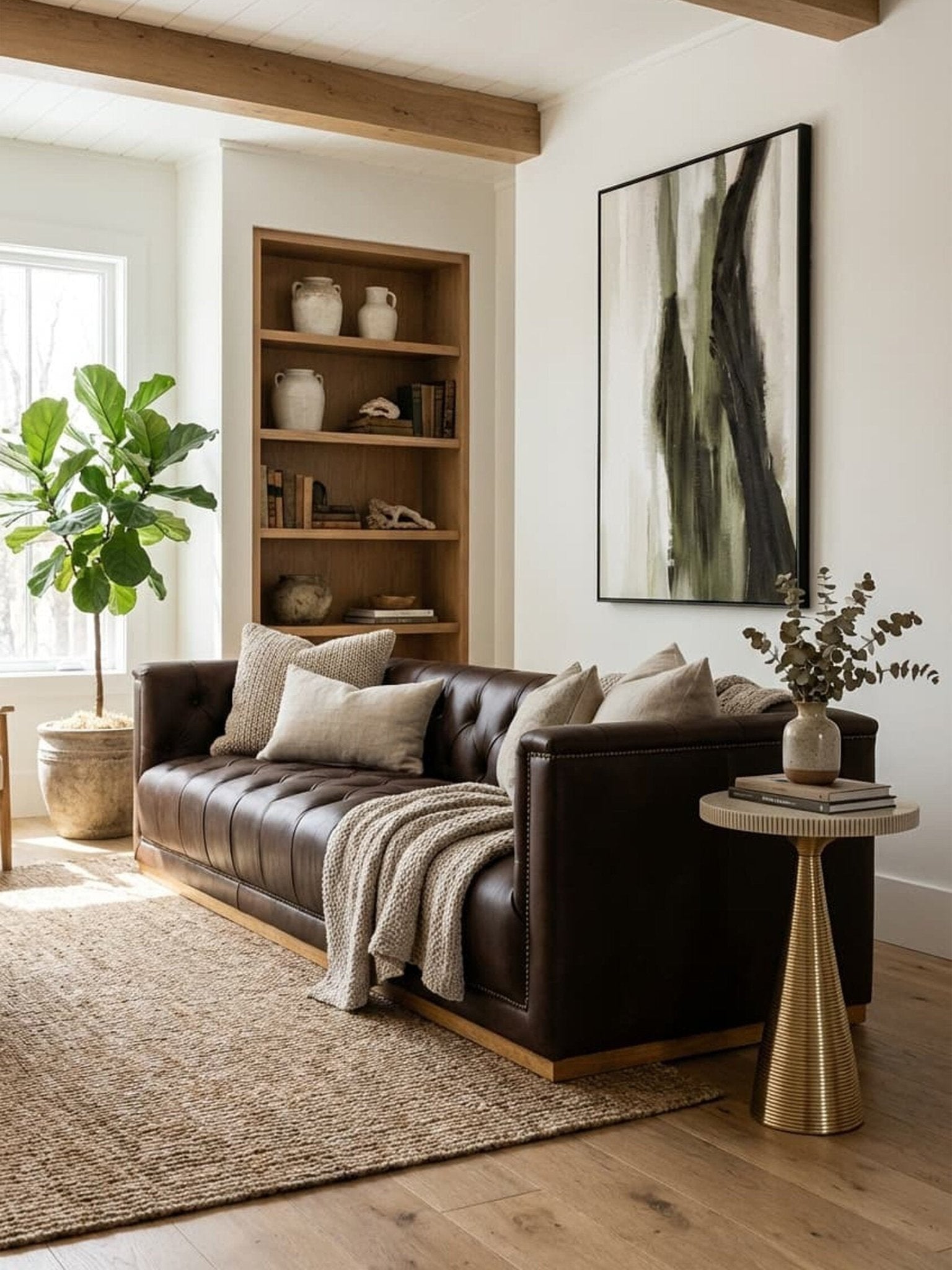 King Three Seater Modern Chesterfield Dark Brown Leather Sofa | Luxury Home Accessories | Heulog Glow