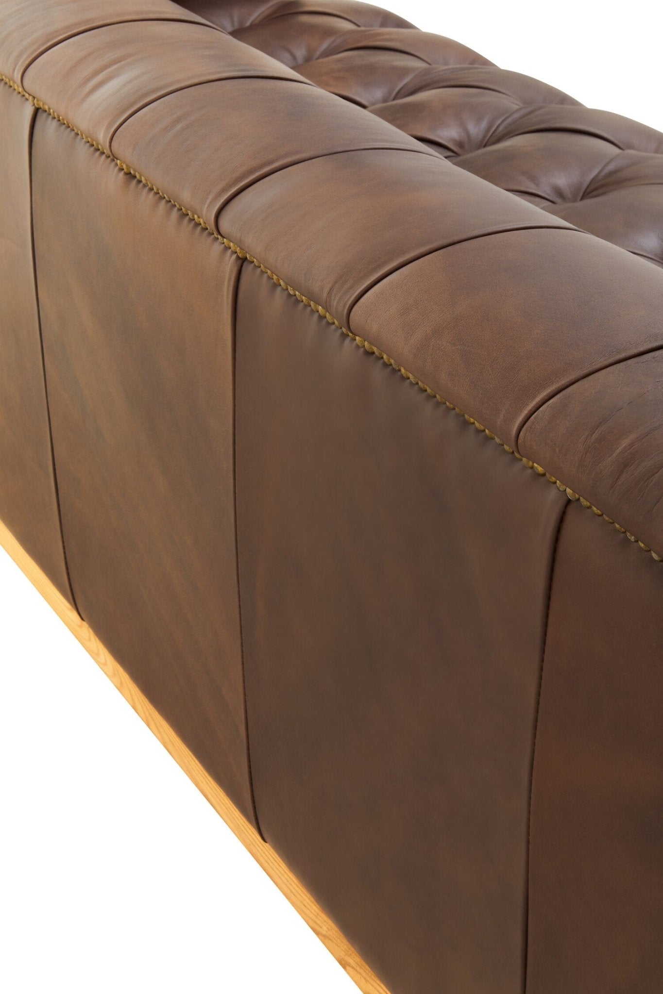 King Three Seater Modern Chesterfield Dark Brown Leather Sofa | Luxury Home Accessories | Heulog Glow