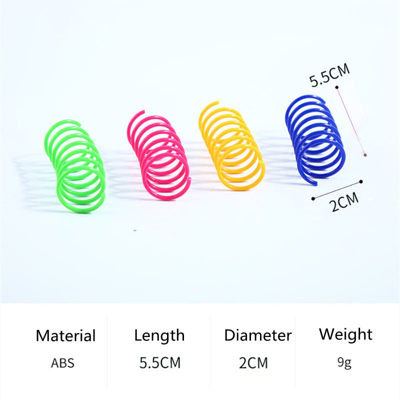 Kitten Cat Toys Wide Durable Heavy Gauge Cat Spring Toy Colorful Springs Cat Pet Toy Coil Spiral Springs | Luxury Home Accessories | Heulog Glow