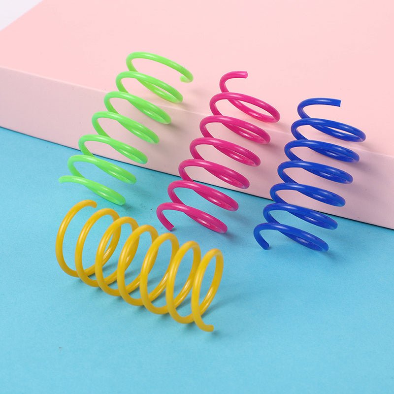 Kitten Cat Toys Wide Durable Heavy Gauge Cat Spring Toy Colorful Springs Cat Pet Toy Coil Spiral Springs | Luxury Home Accessories | Heulog Glow
