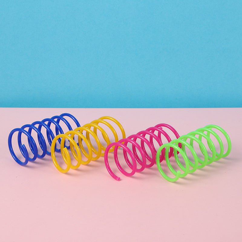 Kitten Cat Toys Wide Durable Heavy Gauge Cat Spring Toy Colorful Springs Cat Pet Toy Coil Spiral Springs | Luxury Home Accessories | Heulog Glow