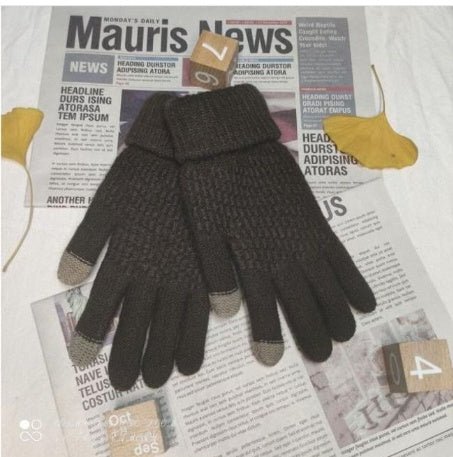 Knit Gloves Ladies Jacquard Touch Screen Warm Fashion Winter Gloves | Luxury Home Accessories | Heulog Glow