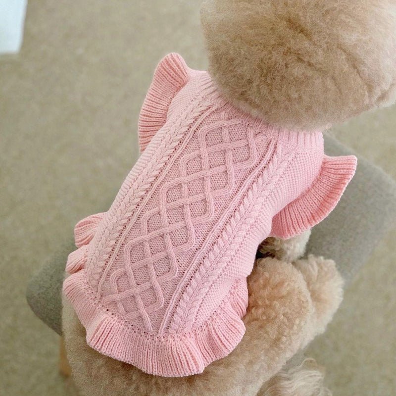 Knitted Dog Wool Skirt Teddy Bichon Pomeranian | Luxury Home Accessories | Heulog Glow