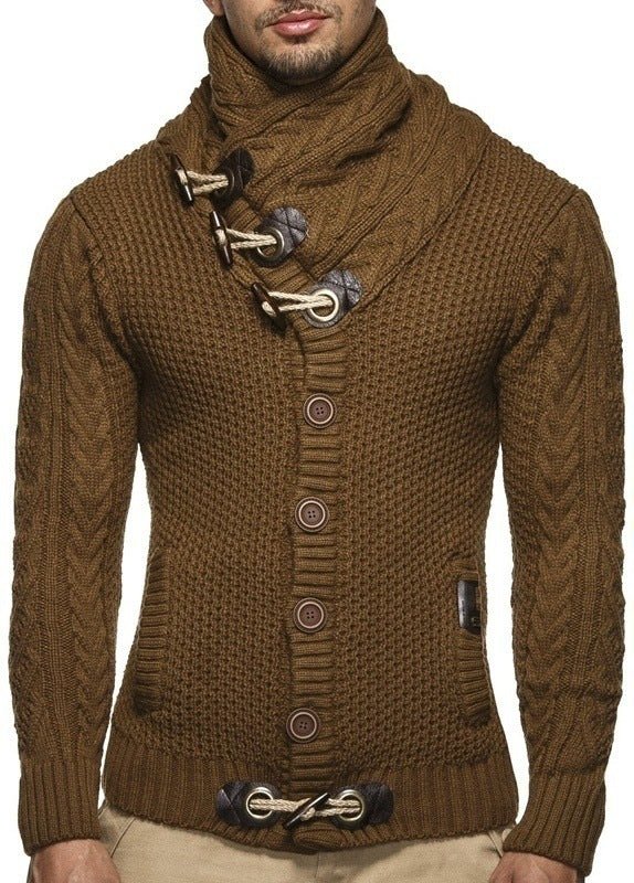 Knitted Jacket With High Collar Buttons | Luxury Home Accessories | Heulog Glow