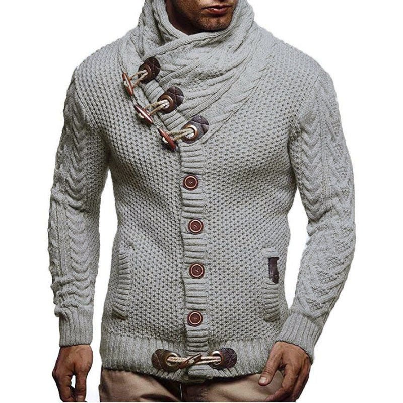 Knitted Jacket With High Collar Buttons | Luxury Home Accessories | Heulog Glow