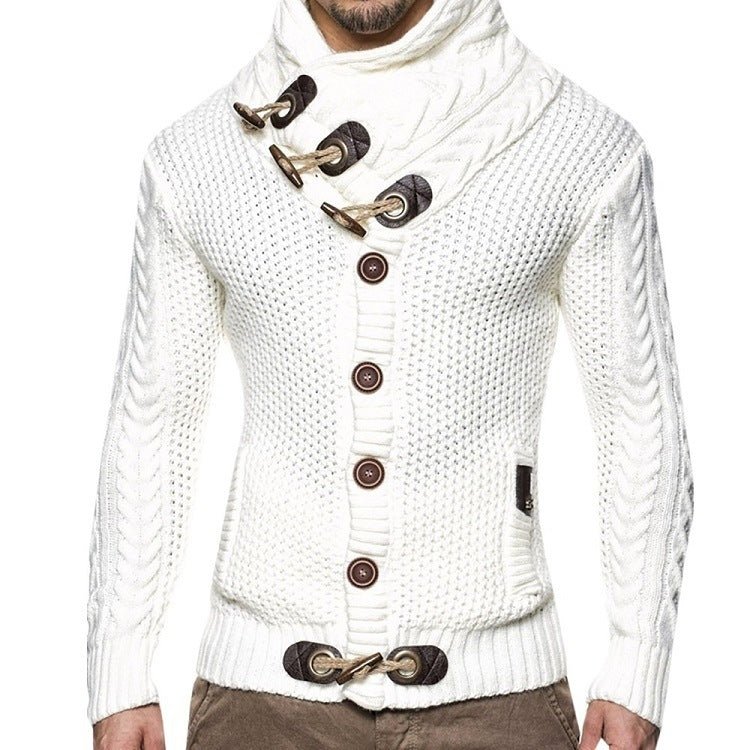 Knitted Jacket With High Collar Buttons | Luxury Home Accessories | Heulog Glow