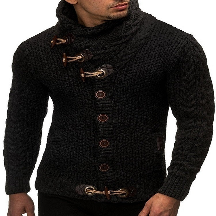 Knitted Jacket With High Collar Buttons | Luxury Home Accessories | Heulog Glow